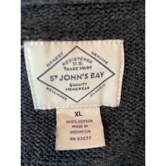 St. John's Bay Outdoor Men's XL dark gray 1/4 zip pullover - Picture 3 of 3